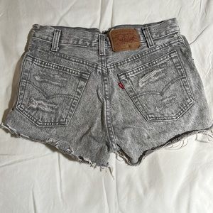 Vintage Levi’s grey denim shorts